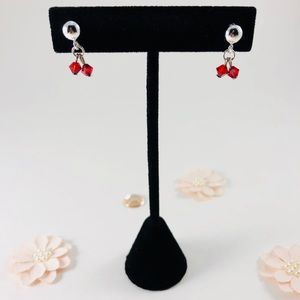 Beautiful Red Swarovski Earrings